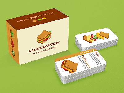 BW: Fluxx Packaging brandwich cards fluxx food game graphic illustration sandwich