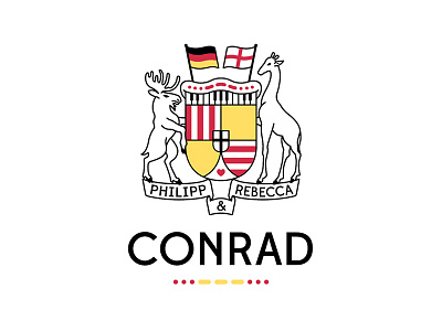 Conrad Coat of Arms arms coat crest england germany giraffe logo moose of ruby wedding