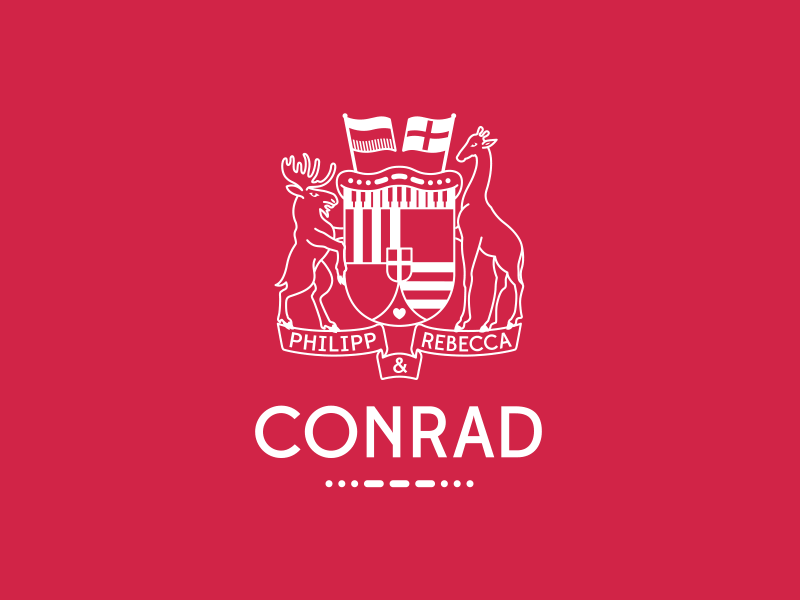 Conrad Coat of Arms Colour Versions arms coat crest england germany giraffe logo moose of ruby wedding