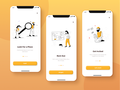 Onboarding Screens for Accommodation Booking App