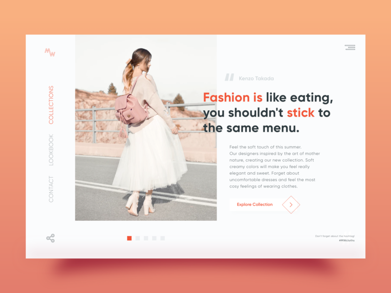 site For Fashion Brand by Valeria on Dribbble