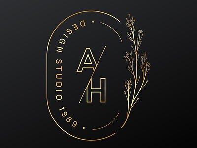 Luxury gold minimal logo branding design icon illustration logo typography ui vector