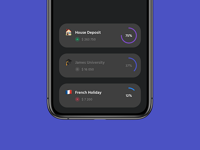 App "Dashboard" Cards - Dark / Light app apple application bank banking card data design finance fintech interface invest ios iphone mobile money money management save ui ux