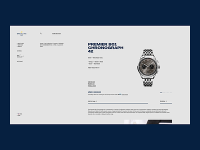Breitling Premier - PDP design ecommerce grid landing minimal page pdp shop ui ux watch watches web website