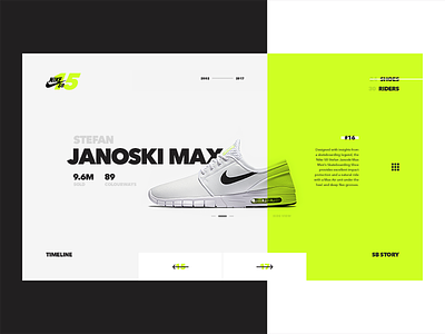 Nike SB 15 Years Case Study app history nike nike sb shoe shoes skateboarding sneakers ui ux web website