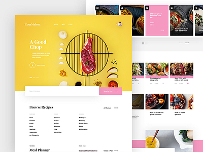 Recipe Website Home Page Layout