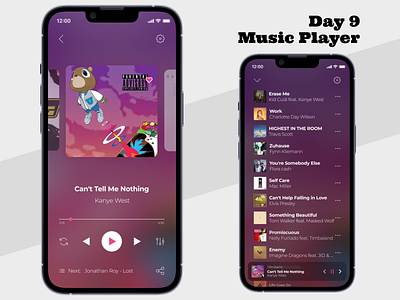 #DailyUI Challenge | Day 9 | Music Player app branding composition daily ui design graphic design idea illustration logo mobile mobile app music music player ui web web design