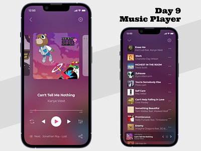 #DailyUI Challenge | Day 9 | Music Player