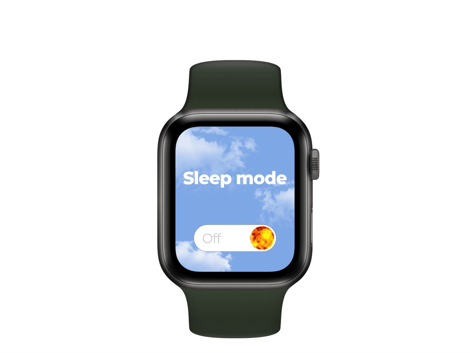 #DailyUI Challenge Day 15 - On/Off Switch app apple apple watch composition daily ui day 015 design graphic design idea onoff sleep switch ui watch web design