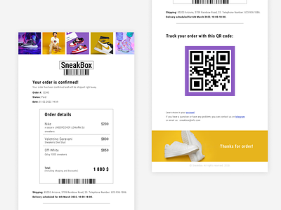 #DailyUI Challenge Day 17 - Email Receipt