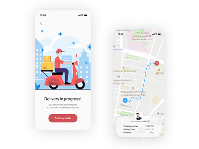 #DailyUI Challenge Day 20 - Location Tracker app composition daily ui day 20 delivery design graphic design idea illustration location tracker mobile mobile app mobile design track ui web