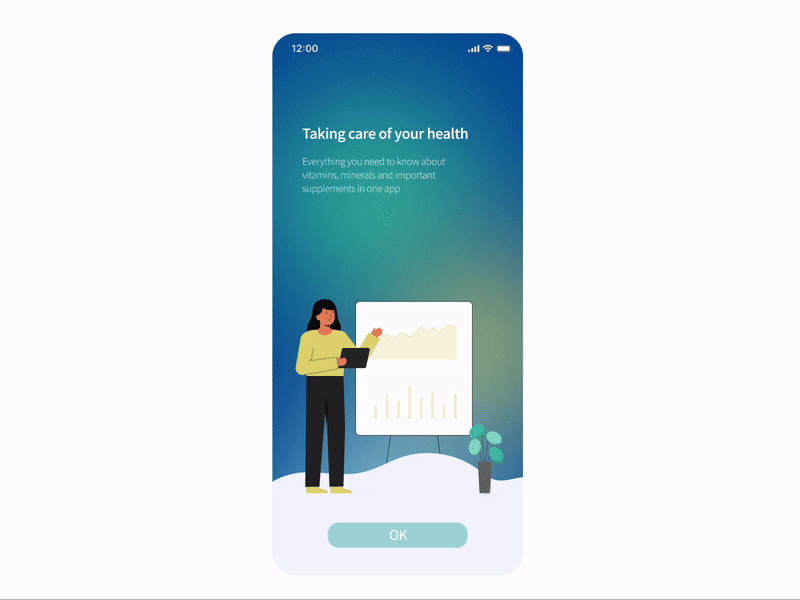 Daily UI Challenge, Day 23 - Onboarding app composition daily ui dailyui day 023 design graphic design health idea illustration mobile mobile app mobileapp onboarding supplements ui ux vitamins web web design