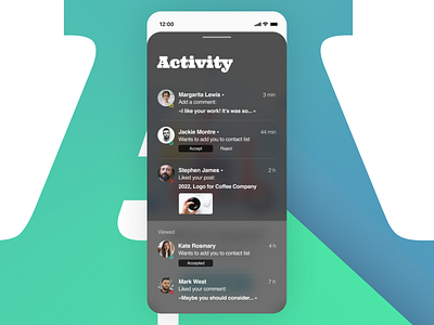 Activity Feed, Daily UI 047 By Katerina Kopteva On Dribbble