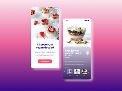 Vegan dessert store app app branding design graphic design ui ux uxuidesign
