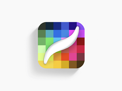 100% Procreate app app icon branding brush effect icon logo new procreate ui