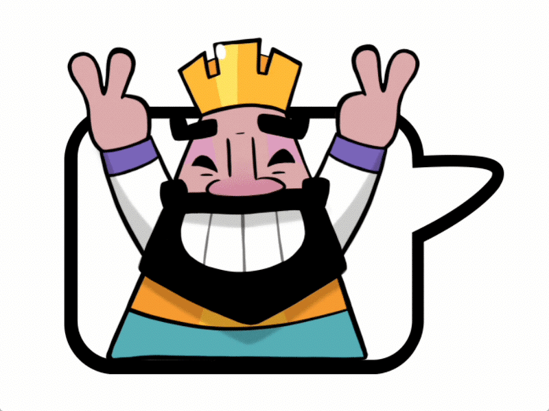 Clash Royale Victory Animation animation clash royale illustration king