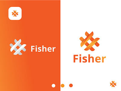 Modern fisher logo design 3d app app icon app logo brand identity branding design graphic design icon illustration logo modern logo ui vector visual identity