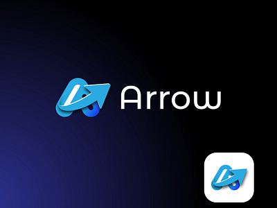 Modern A Arrow logo design