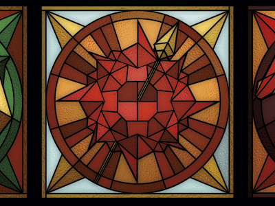 Game of Thrones Stained Glass - Martell a song of ice and fire branding church design fantasy game of thrones geometric illustrator logo low poly low poly lowpoly nerd poly polygon stained glass stained glass sun vector