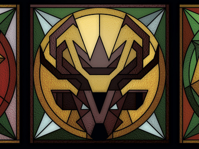 Game of Thrones Stained Glass - Baratheon a song of ice and fire baratheon branding church design fantasy game of thrones geometric illustrator logo low poly low poly lowpoly nerd poly polygon stag stained glass stained glass vector