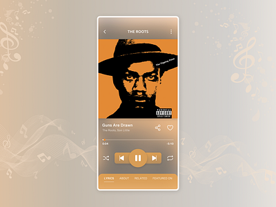Daily UI #009 - Music Player 009 app dailyui design music musicplayer ui