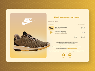 Daily UI #017 - Email Receipt 017 confirmation dailyui design email nike order receipt shoes ui
