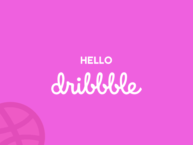 First Dribbble shot dribbble hello