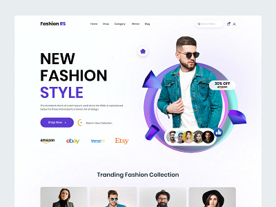 Ecommerce fashion shop landing page clothing ecommerce fashion landing page man fashion online shop web design