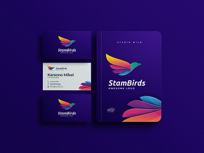 StamBirds Logo Design Concept app branding colorful concept design icon illustration logo minimalist modern typography ui ux vector