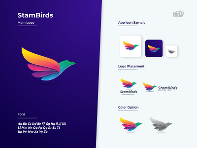 StamBirds Logo Guide app branding colorful concept design icon illustration logo minimalist modern ui vector