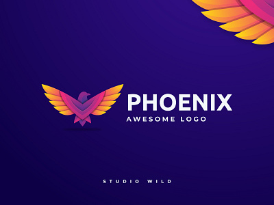 Phoenix Logo Design Concept app bird branding colorful concept dark design icon illustration logo minimalist phoenix ui vector