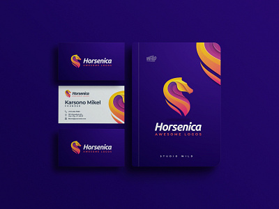 Horsenica Logo Design Concept animation app branding colorful concept design elegant futuristic graphic design icon illustration logo minimalist modern ui vector