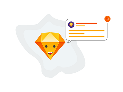 Sketch Comment bubble chat comment design illustration notification popup sketchapp