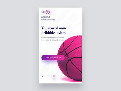 2x Dribbble Invite giveaway dribbble game giveaway invitation invite invites new player prospects tickets