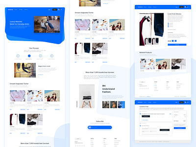 Onboarding - fashion web landing interface