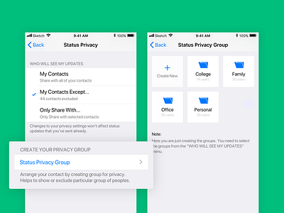 Case Study - WhatsApp Status privacy group