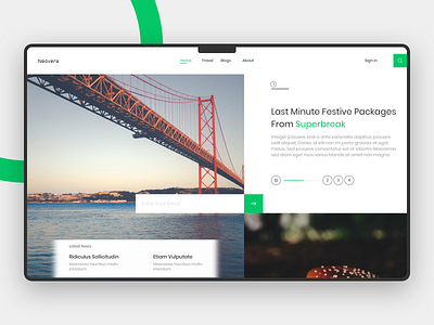 Neovera - Travel web UI concept clean clean creative minimal nature travel typography ui user experience web