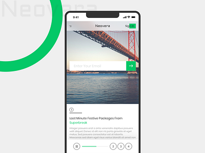 Neover Mobile UI concept app concept clean green iphone minima mobile responsive responsive layout travel web