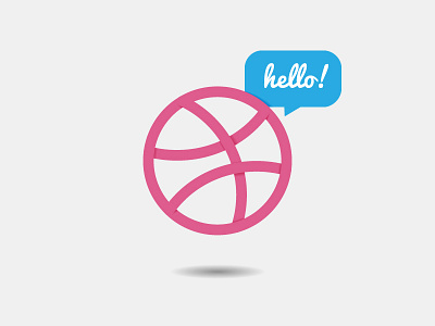 Hello Dribbble first shot hello invite