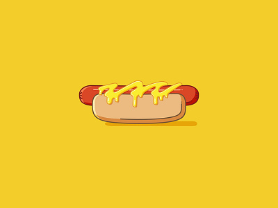 Hot Dog food hot dog icon illustration microstock vector