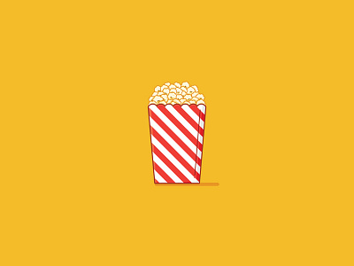 Pop Corn food icon illustration pop corn snack vector