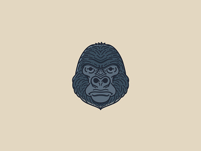 Gorilla animal emblem gorilla illustration line vector wild life