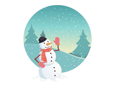 Snowman character christmas illustration snowman vector winter