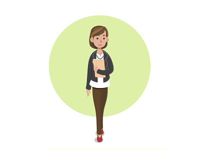 Woman character illustration professional vector woman worker