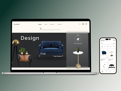 Furniture mobile app an & e-commerce website app design figma furniture ui ux