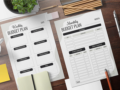 monthly and weekly budget planner adobe illustrator budget budget planner calendar design graphic design planner print vector