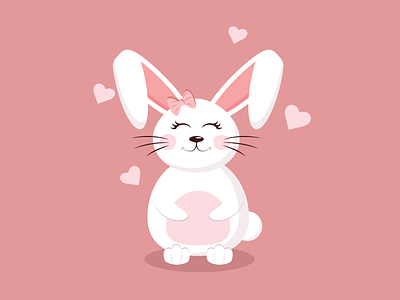 cute pink bunny style, baby girl style baby baby card baby girl bunny graphic design illustration its a girl vector
