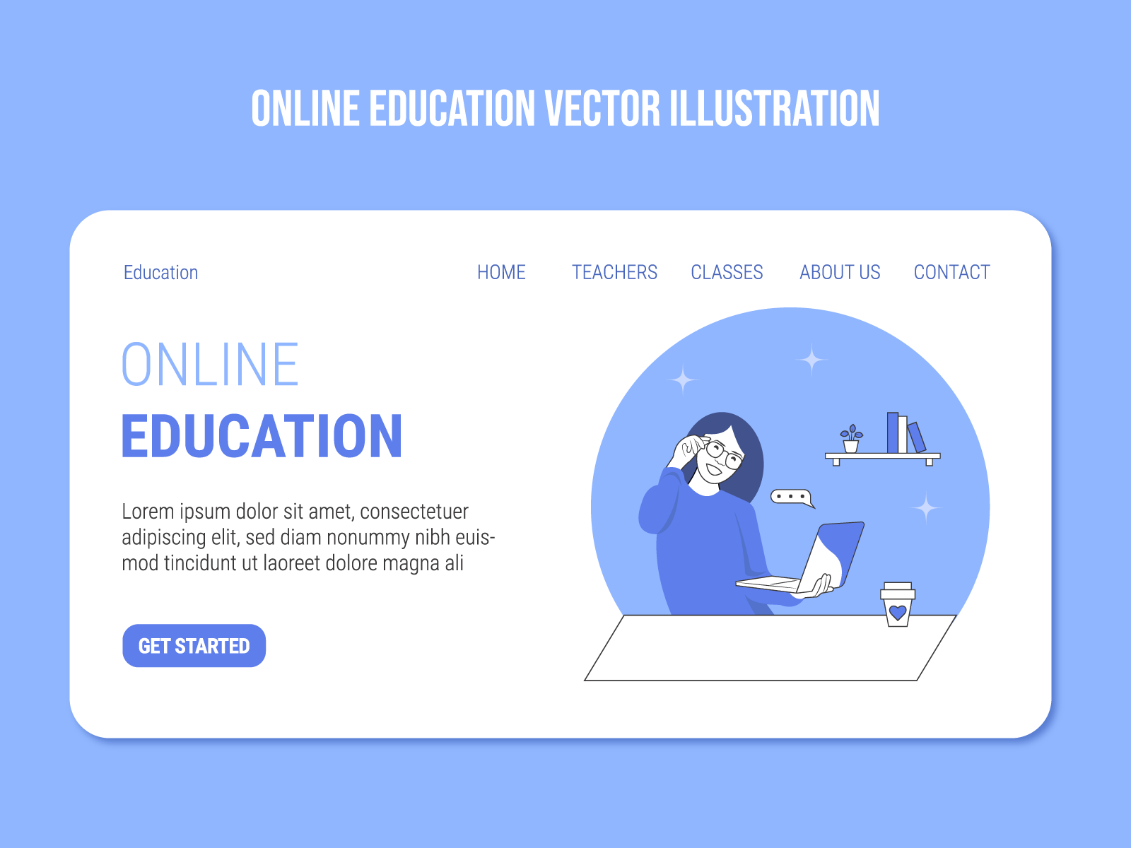 vector illustration for online education website by Mary V on Dribbble