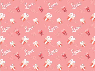 pink cute pattern about love and gifts valentine's day adobe illustrator decor design gift graphic design illustration love pattern valentines day