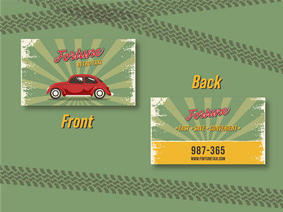 Bussines Card For Taxi Design adobe illustrator branding bussines card bussines card design car car vector card card design design graphic design illustration logo logo design retro retro car retro design taxi taxi design vector vector illustration